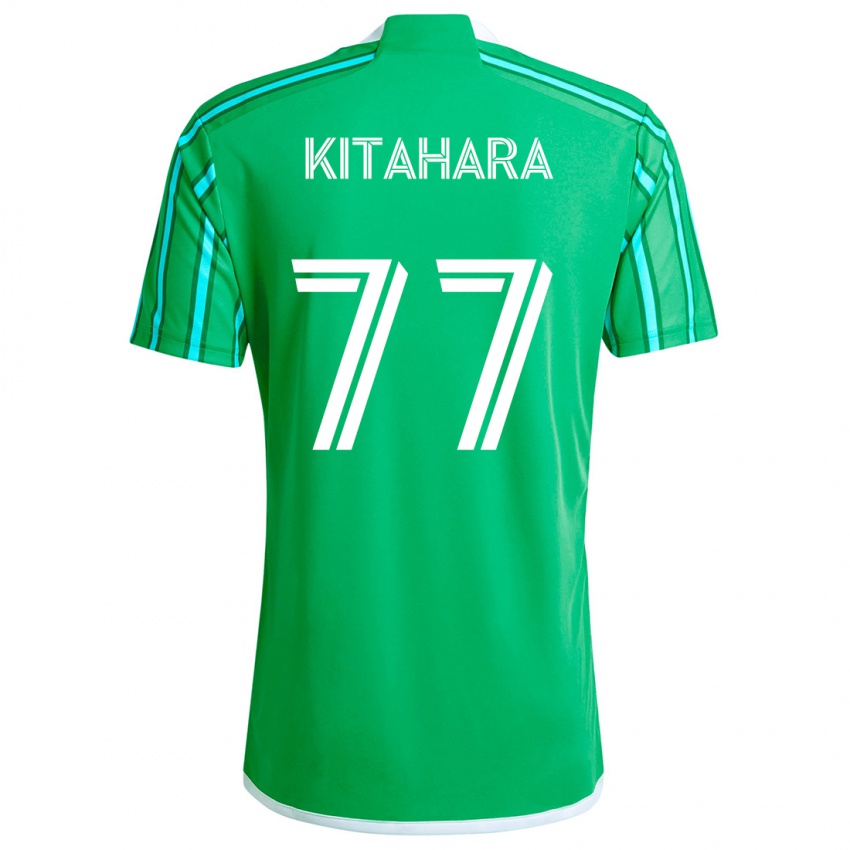 Bambino Maglia Sota Kitahara #77 Verde Bianco Kit Gara Home 2024/25 Maglietta