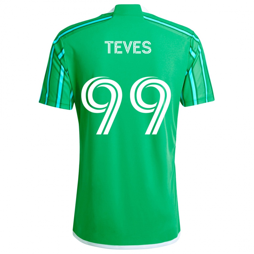 Bambino Maglia Dylan Teves #99 Verde Bianco Kit Gara Home 2024/25 Maglietta