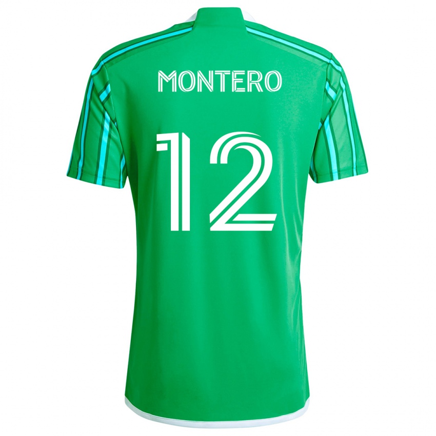 Bambino Maglia Fredy Montero #12 Verde Bianco Kit Gara Home 2024/25 Maglietta