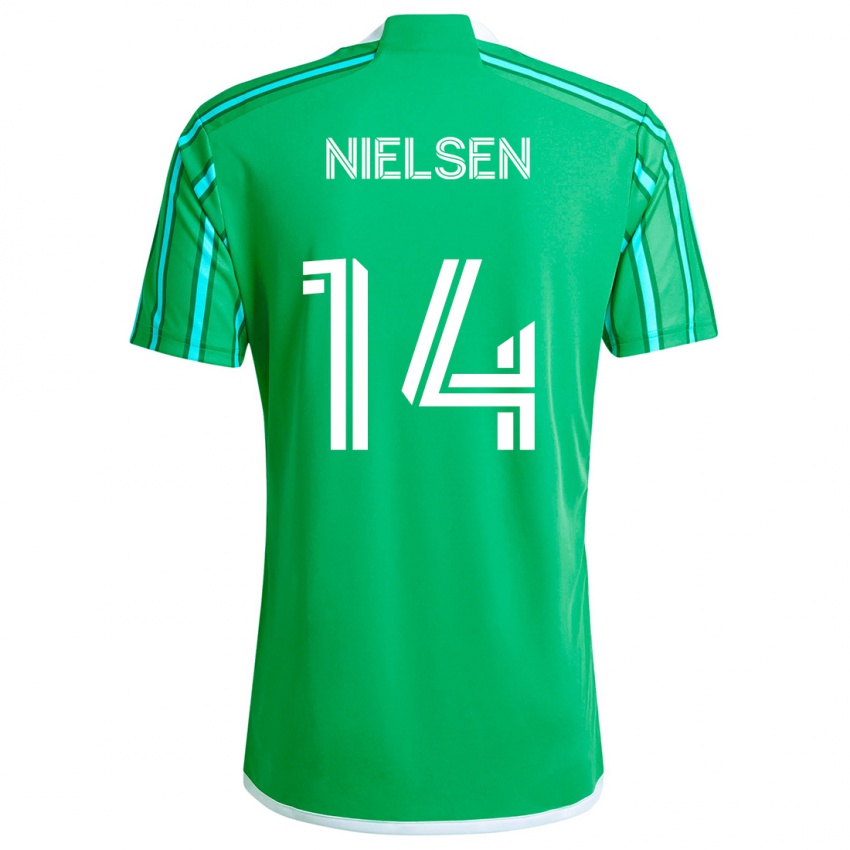 Bambino Maglia Taylor Nielsen #14 Verde Bianco Kit Gara Home 2024/25 Maglietta