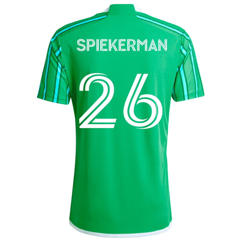 Bambino Maglia Stephanie Spiekerman #26 Verde Bianco Kit Gara Home 2024/25 Maglietta