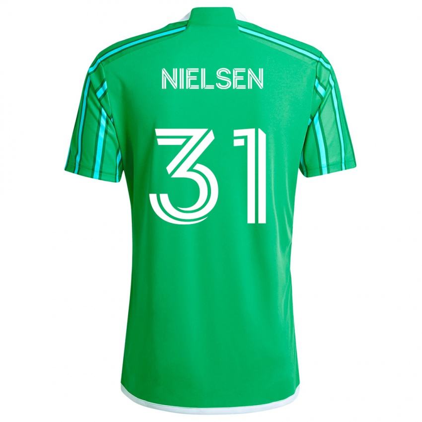 Bambino Maglia Madeline Nielsen #31 Verde Bianco Kit Gara Home 2024/25 Maglietta