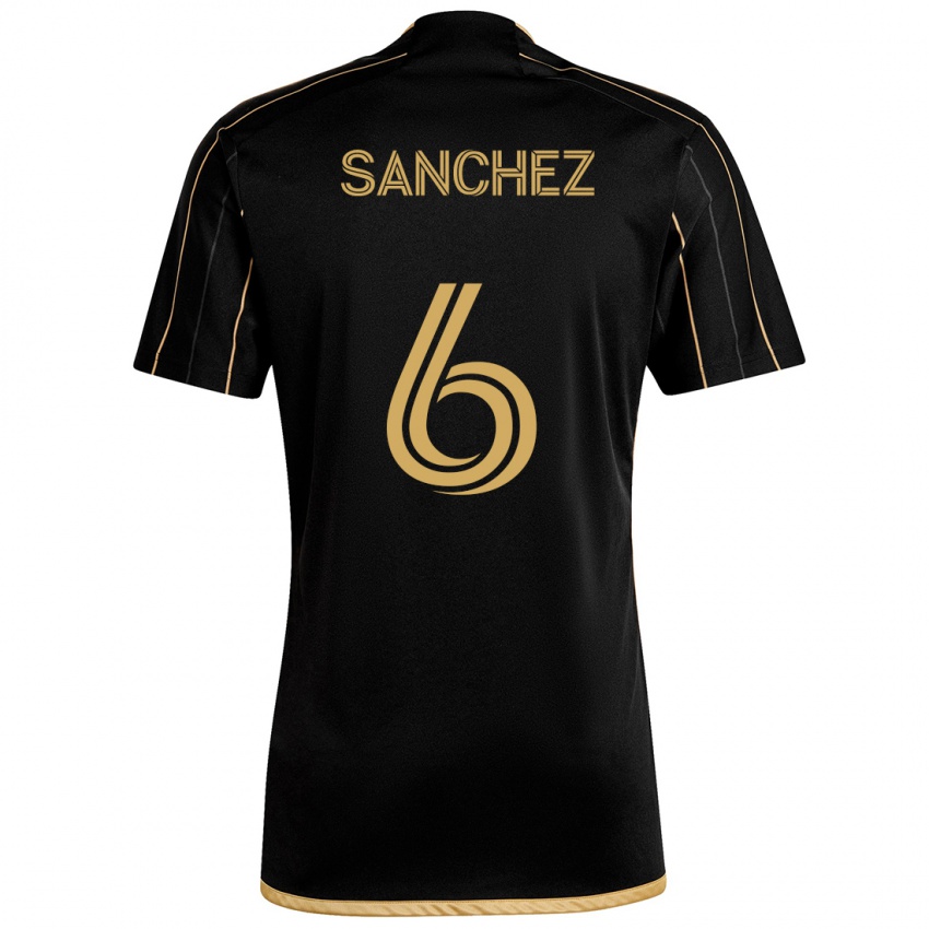 Bambino Maglia Ilie Sánchez #6 Oro Nero Kit Gara Home 2024/25 Maglietta