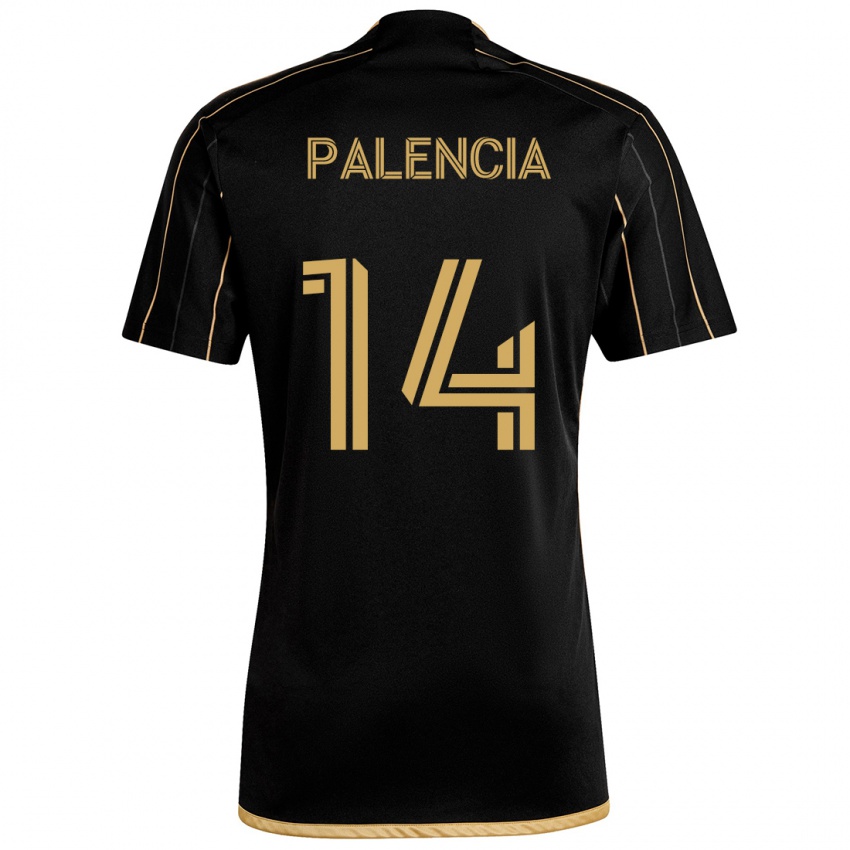 Bambino Maglia Sergi Palencia #14 Oro Nero Kit Gara Home 2024/25 Maglietta