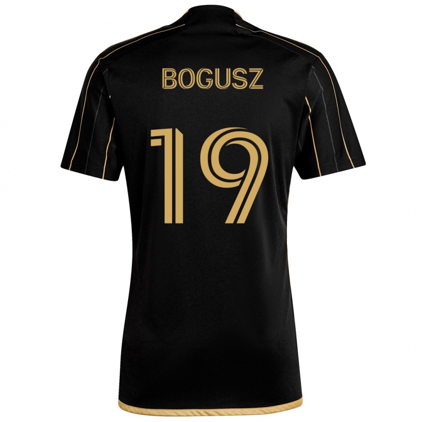 Bambino Maglia Mateusz Bogusz #19 Oro Nero Kit Gara Home 2024/25 Maglietta