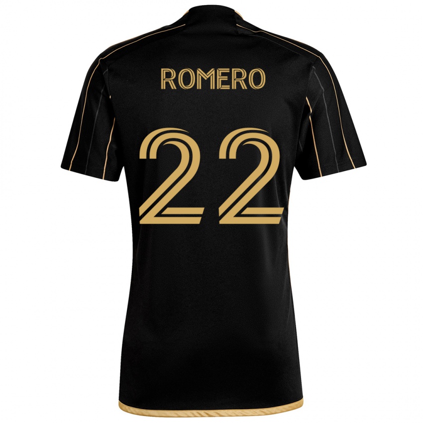 Bambino Maglia Abraham Romero #22 Oro Nero Kit Gara Home 2024/25 Maglietta