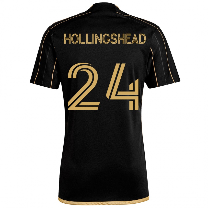 Bambino Maglia Ryan Hollingshead #24 Oro Nero Kit Gara Home 2024/25 Maglietta