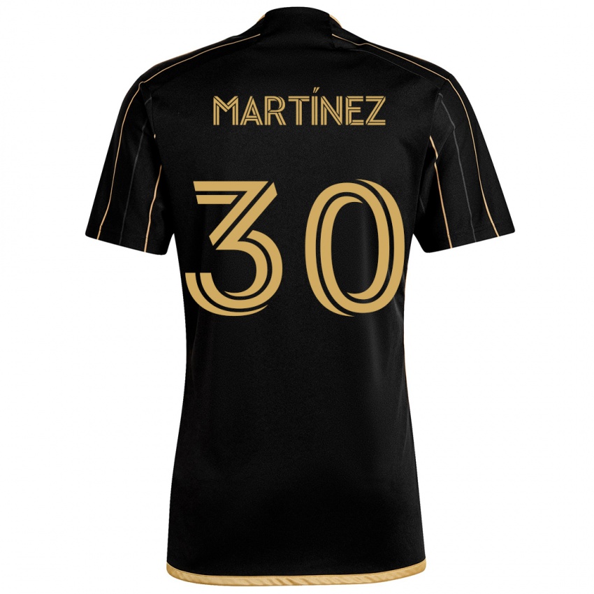 Bambino Maglia David Martínez #30 Oro Nero Kit Gara Home 2024/25 Maglietta