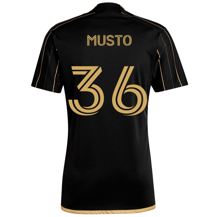 Bambino Maglia Tommy Musto #36 Oro Nero Kit Gara Home 2024/25 Maglietta