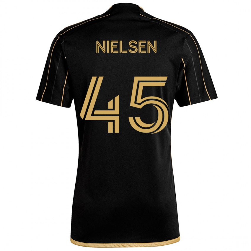 Bambino Maglia Kenny Nielsen #45 Oro Nero Kit Gara Home 2024/25 Maglietta