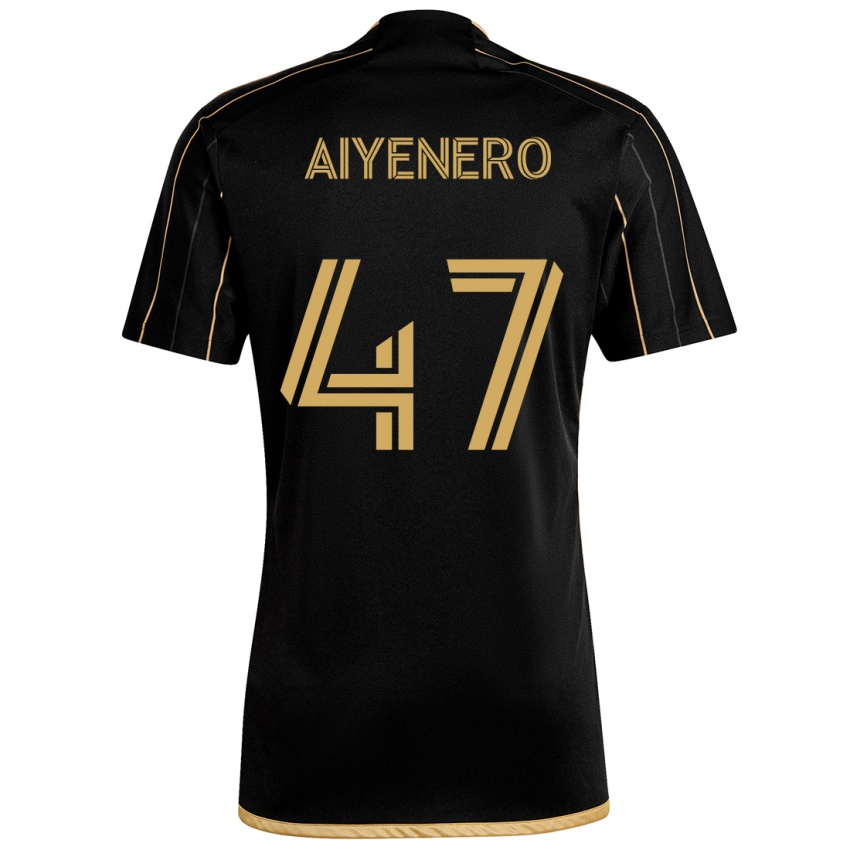 Bambino Maglia Marius Aiyenero #47 Oro Nero Kit Gara Home 2024/25 Maglietta