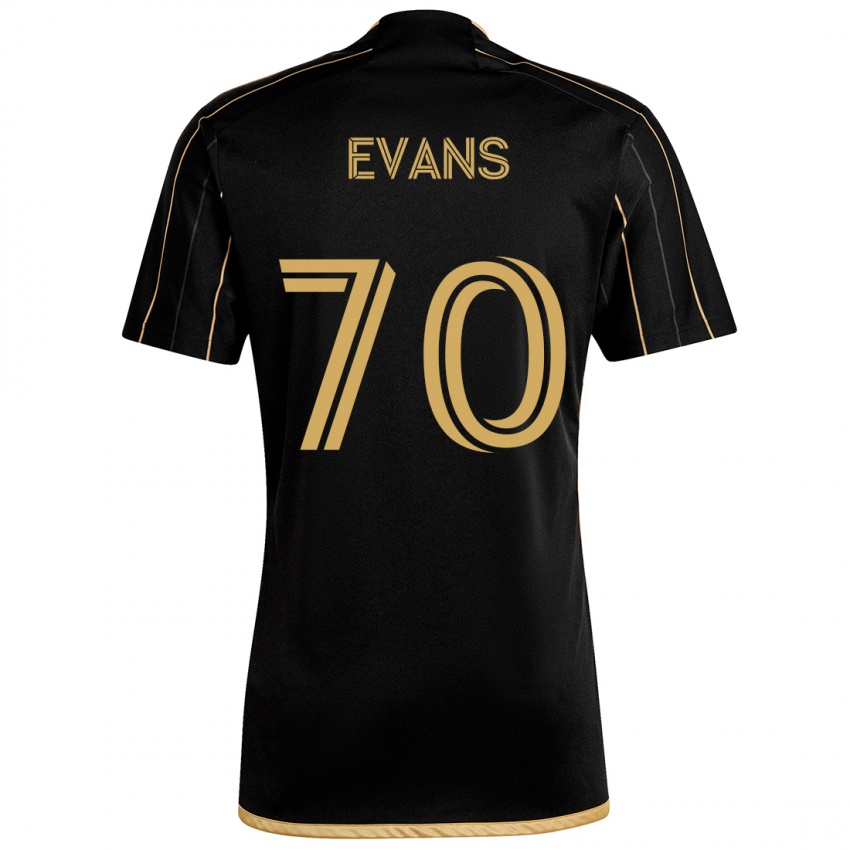 Bambino Maglia Matthew Evans #70 Oro Nero Kit Gara Home 2024/25 Maglietta