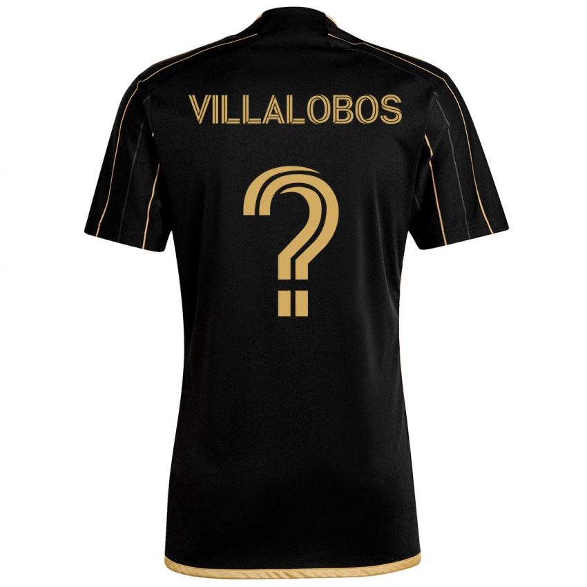 Bambino Maglia Kristian Villalobos #0 Oro Nero Kit Gara Home 2024/25 Maglietta