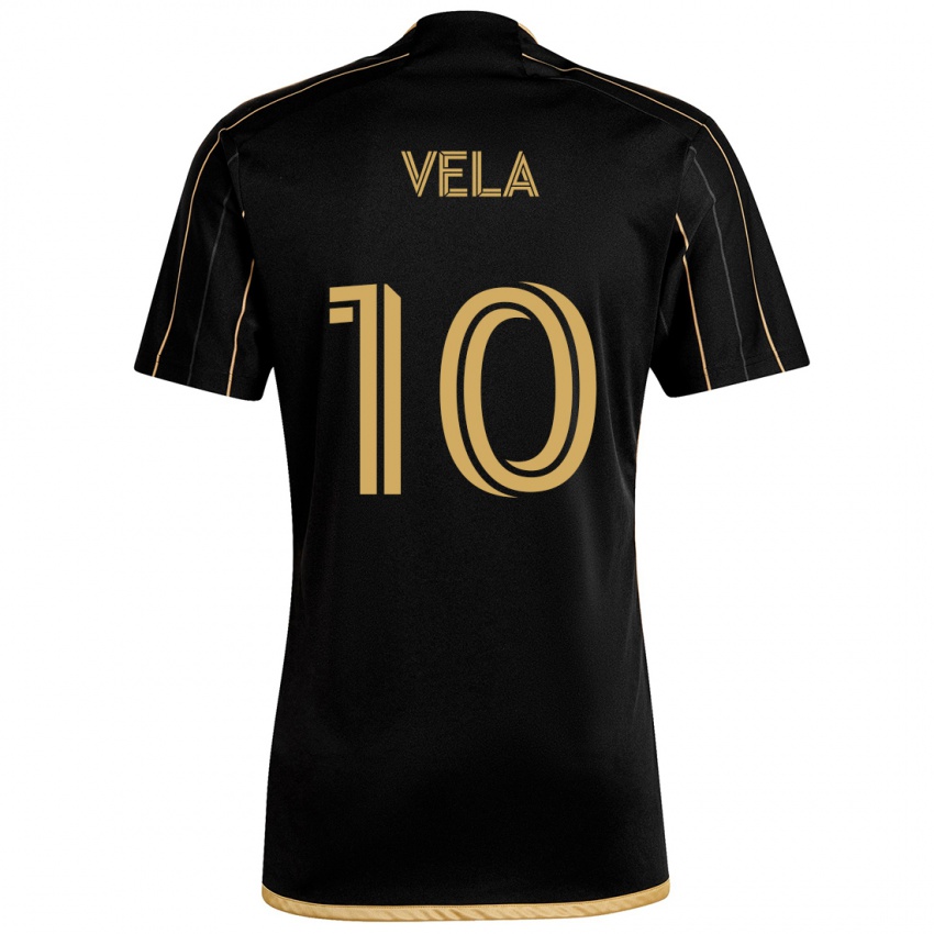 Bambino Maglia Carlos Vela #10 Oro Nero Kit Gara Home 2024/25 Maglietta