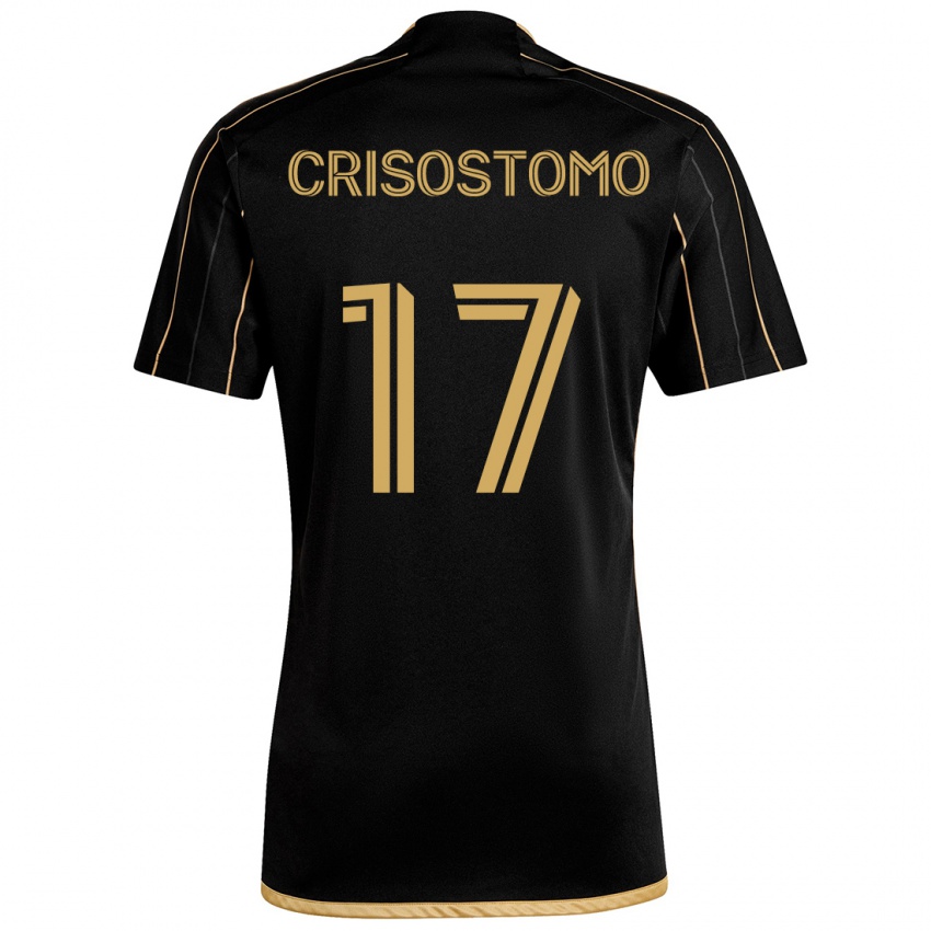 Bambino Maglia Danny Crisostomo #17 Oro Nero Kit Gara Home 2024/25 Maglietta