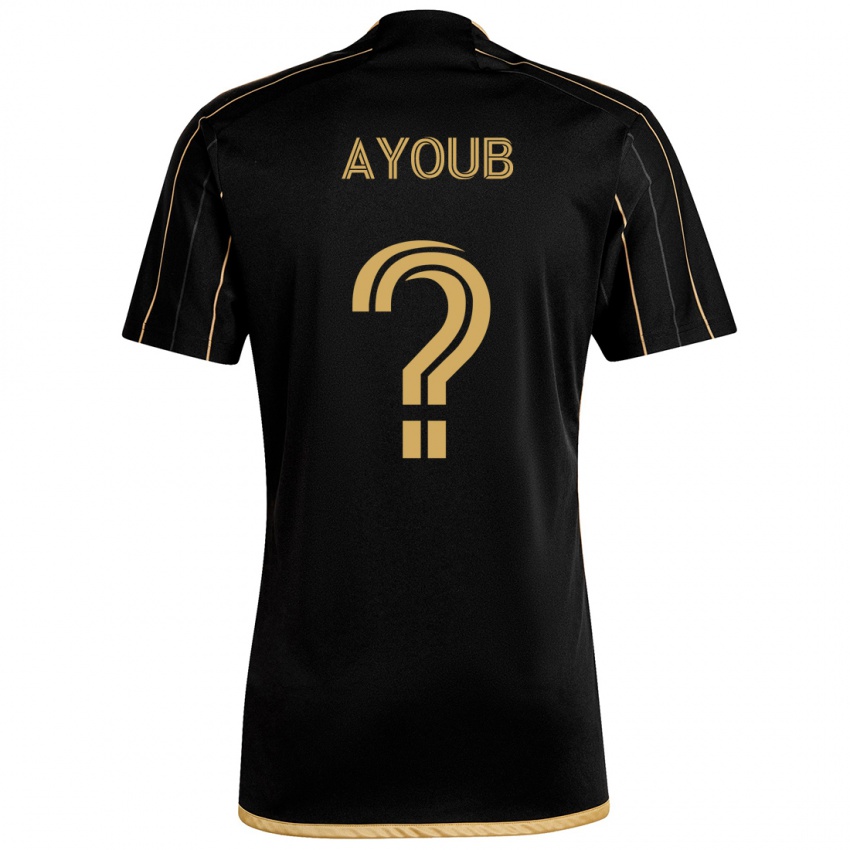 Bambino Maglia Ryan Ayoub #0 Oro Nero Kit Gara Home 2024/25 Maglietta