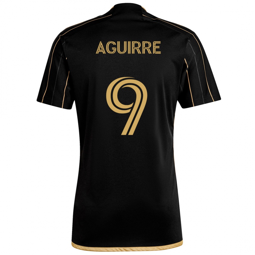 Bambino Maglia Dustin Aguirre #9 Oro Nero Kit Gara Home 2024/25 Maglietta