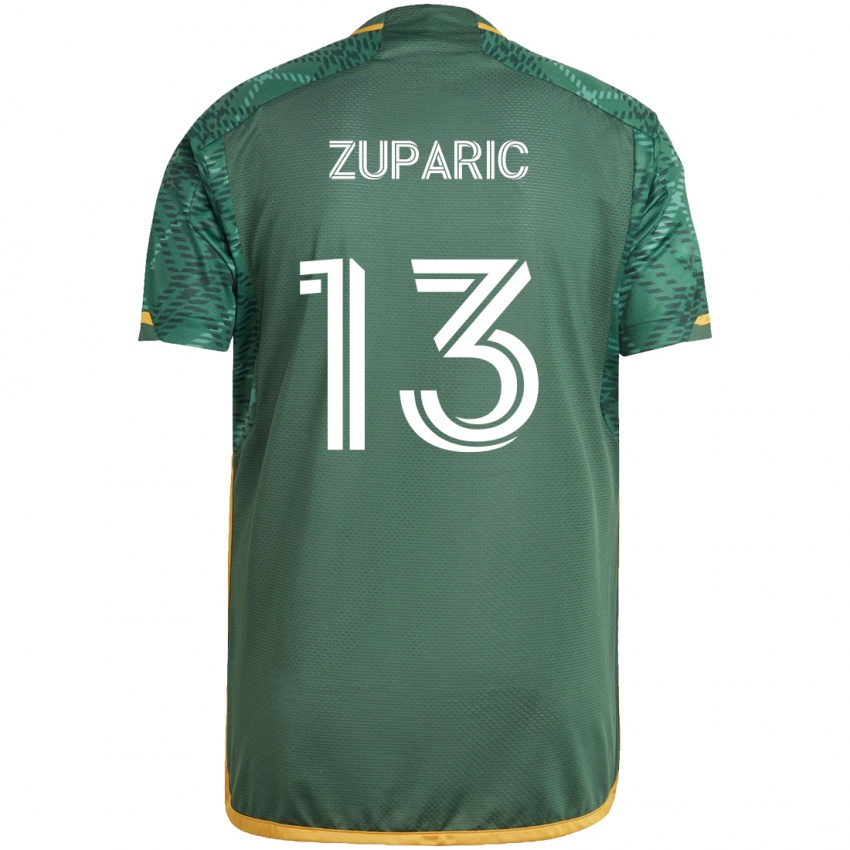 Bambino Maglia Dario Zuparic #13 Verde Arancione Kit Gara Home 2024/25 Maglietta