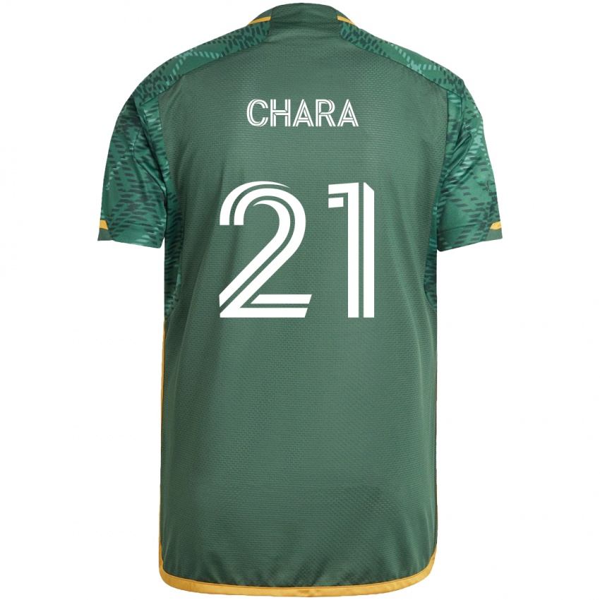 Bambino Maglia Diego Chará #21 Verde Arancione Kit Gara Home 2024/25 Maglietta