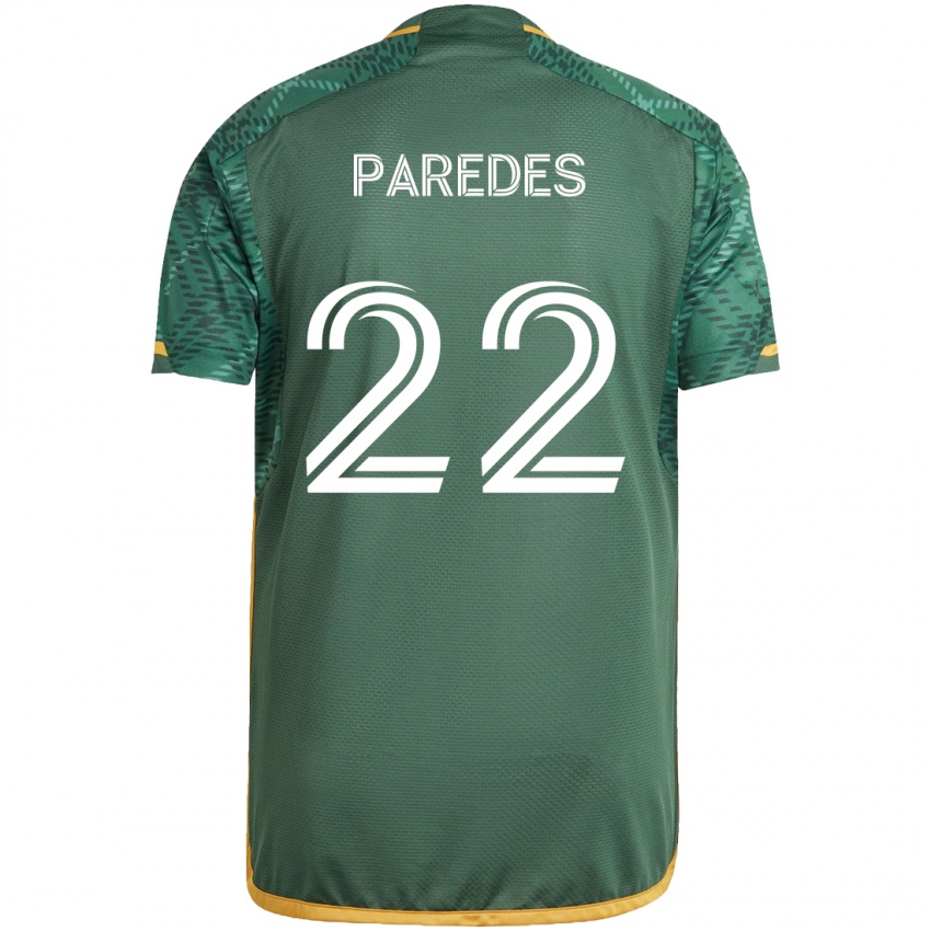 Bambino Maglia Cristhian Paredes #22 Verde Arancione Kit Gara Home 2024/25 Maglietta