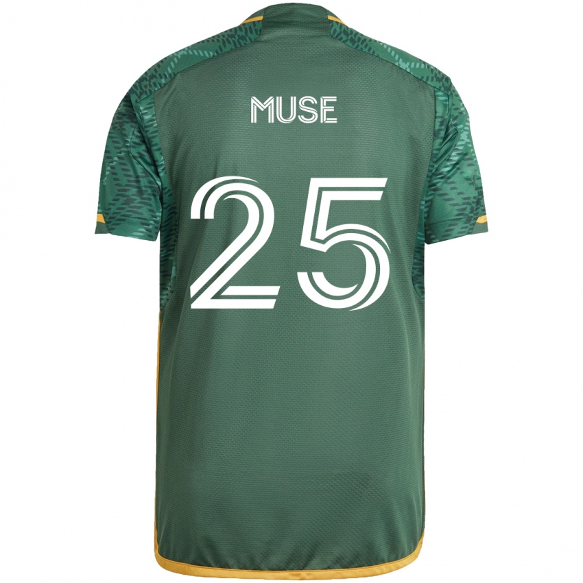 Bambino Maglia Trey Muse #25 Verde Arancione Kit Gara Home 2024/25 Maglietta