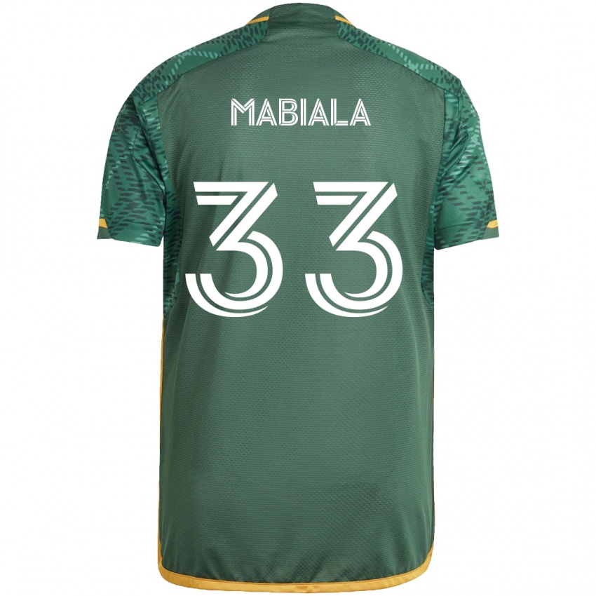 Bambino Maglia Larrys Mabiala #33 Verde Arancione Kit Gara Home 2024/25 Maglietta