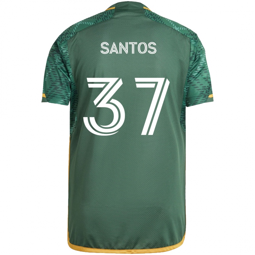 Bambino Maglia Noah Santos #37 Verde Arancione Kit Gara Home 2024/25 Maglietta