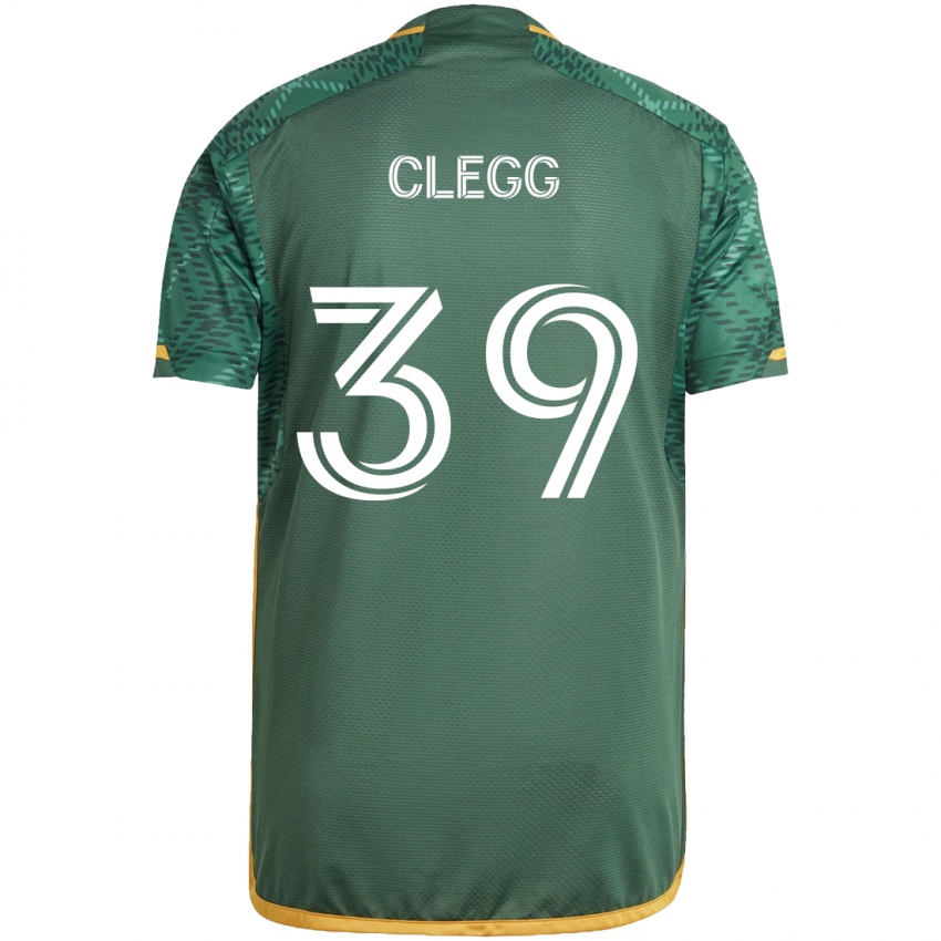 Bambino Maglia Tyler Clegg #39 Verde Arancione Kit Gara Home 2024/25 Maglietta