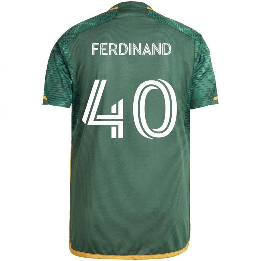 Bambino Maglia Keesean Ferdinand #40 Verde Arancione Kit Gara Home 2024/25 Maglietta