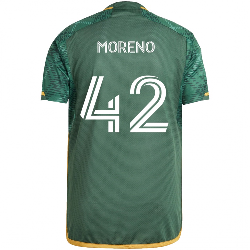 Bambino Maglia Alexis Moreno #42 Verde Arancione Kit Gara Home 2024/25 Maglietta