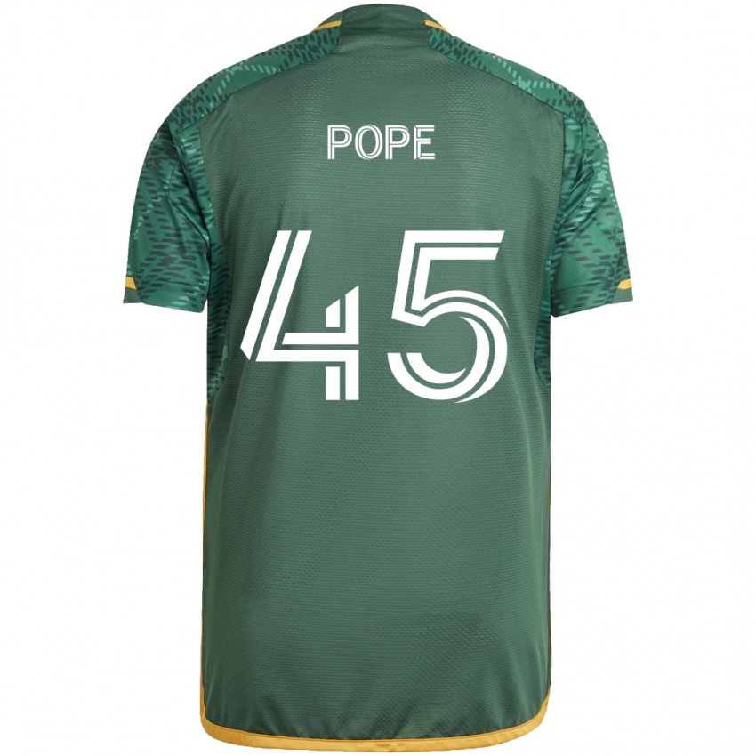 Bambino Maglia Blake Pope #45 Verde Arancione Kit Gara Home 2024/25 Maglietta