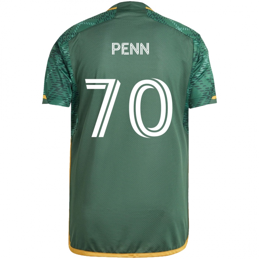 Bambino Maglia Josh Penn #70 Verde Arancione Kit Gara Home 2024/25 Maglietta