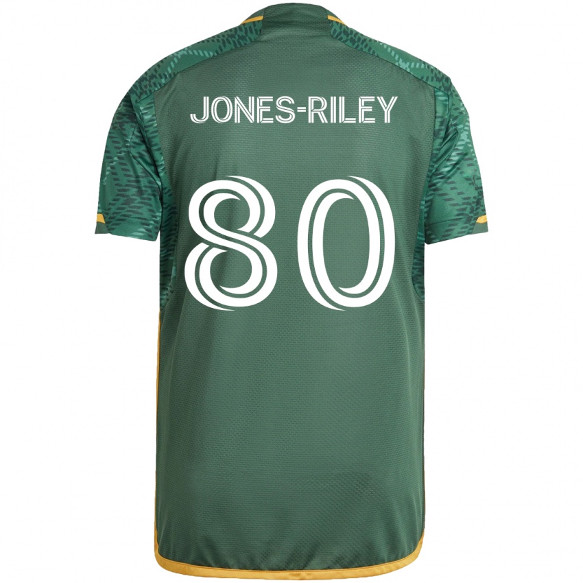 Bambino Maglia Jaden Jones-Riley #80 Verde Arancione Kit Gara Home 2024/25 Maglietta