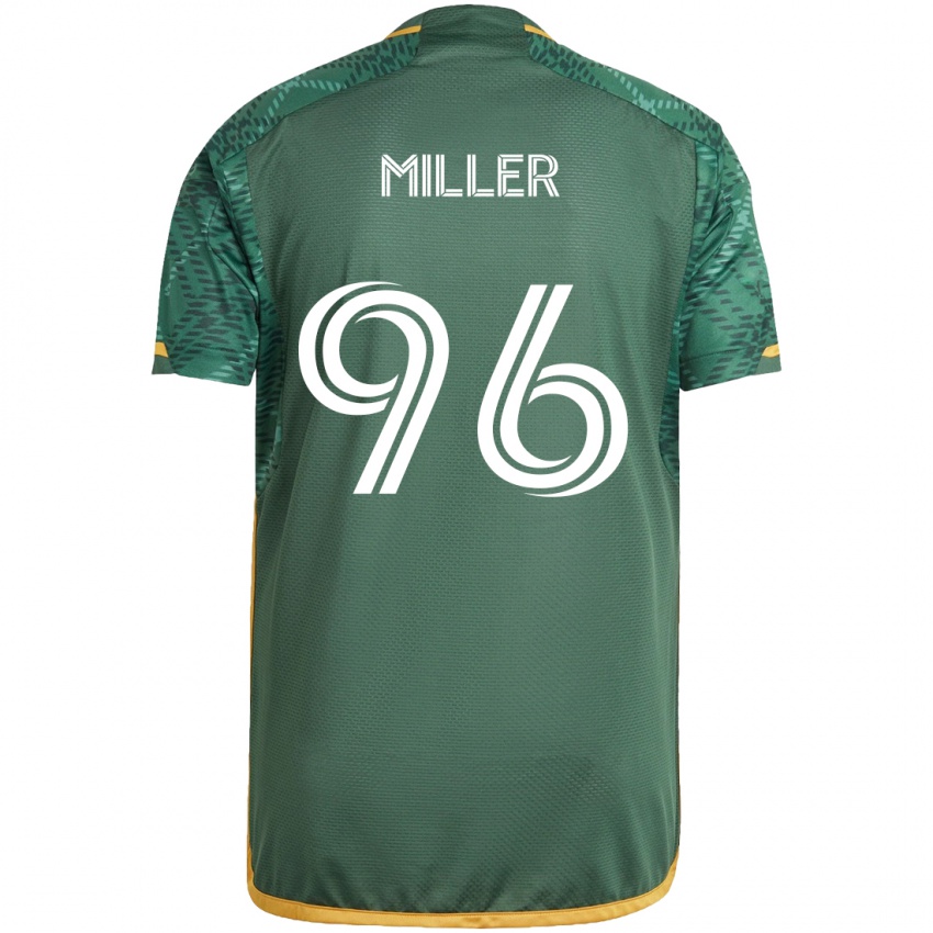 Bambino Maglia Carver Miller #96 Verde Arancione Kit Gara Home 2024/25 Maglietta