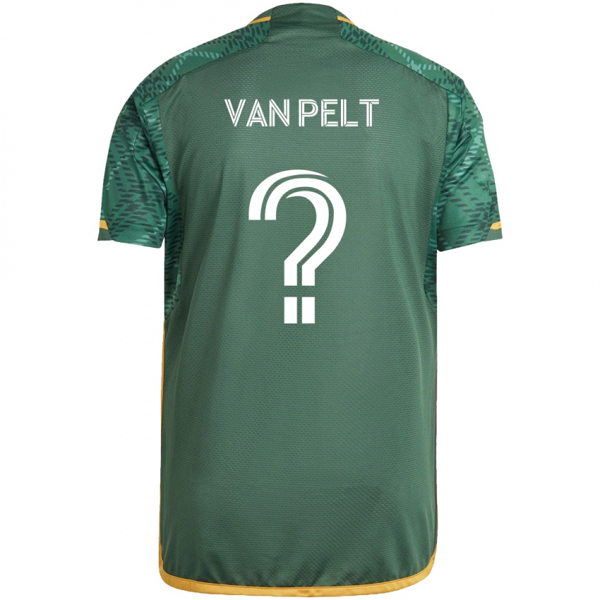 Bambino Maglia Kennan Van Pelt #0 Verde Arancione Kit Gara Home 2024/25 Maglietta