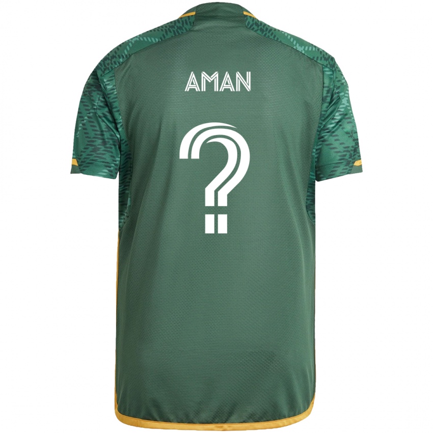 Bambino Maglia Cole Aman #0 Verde Arancione Kit Gara Home 2024/25 Maglietta