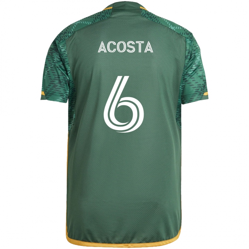 Bambino Maglia Bryan Acosta #6 Verde Arancione Kit Gara Home 2024/25 Maglietta