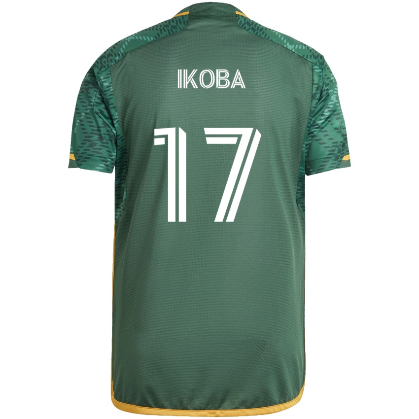 Bambino Maglia Tega Ikoba #17 Verde Arancione Kit Gara Home 2024/25 Maglietta