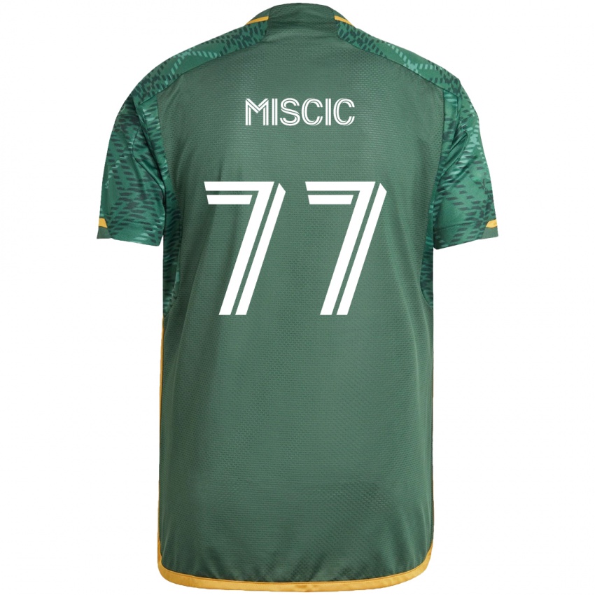 Bambino Maglia Selmir Miscic #77 Verde Arancione Kit Gara Home 2024/25 Maglietta