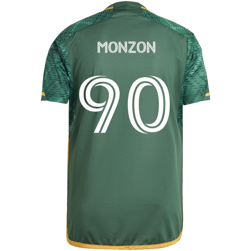 Bambino Maglia Florián Monzón #90 Verde Arancione Kit Gara Home 2024/25 Maglietta