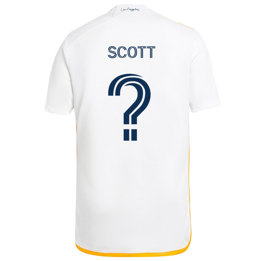 Bambino Maglia Brady Scott #0 Bianco Giallo Kit Gara Home 2024/25 Maglietta