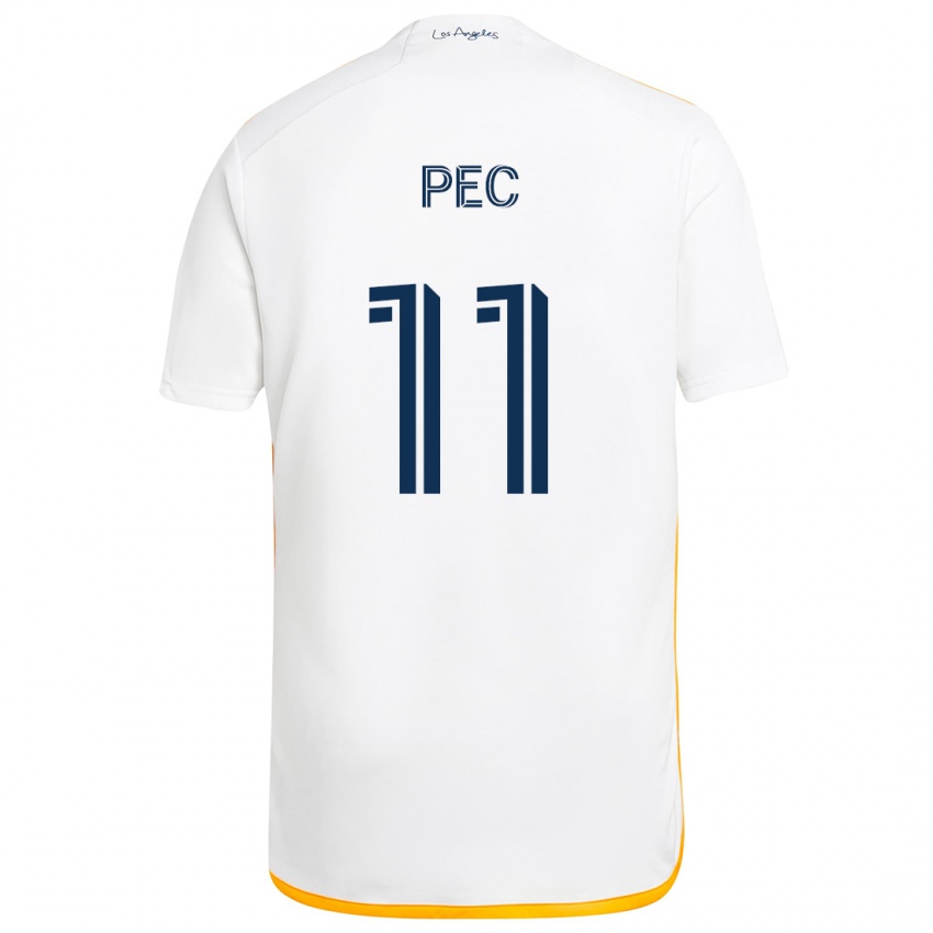 Bambino Maglia Gabriel Pec #11 Bianco Giallo Kit Gara Home 2024/25 Maglietta