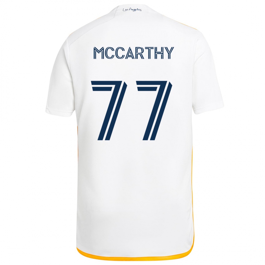 Bambino Maglia John Mccarthy #77 Bianco Giallo Kit Gara Home 2024/25 Maglietta