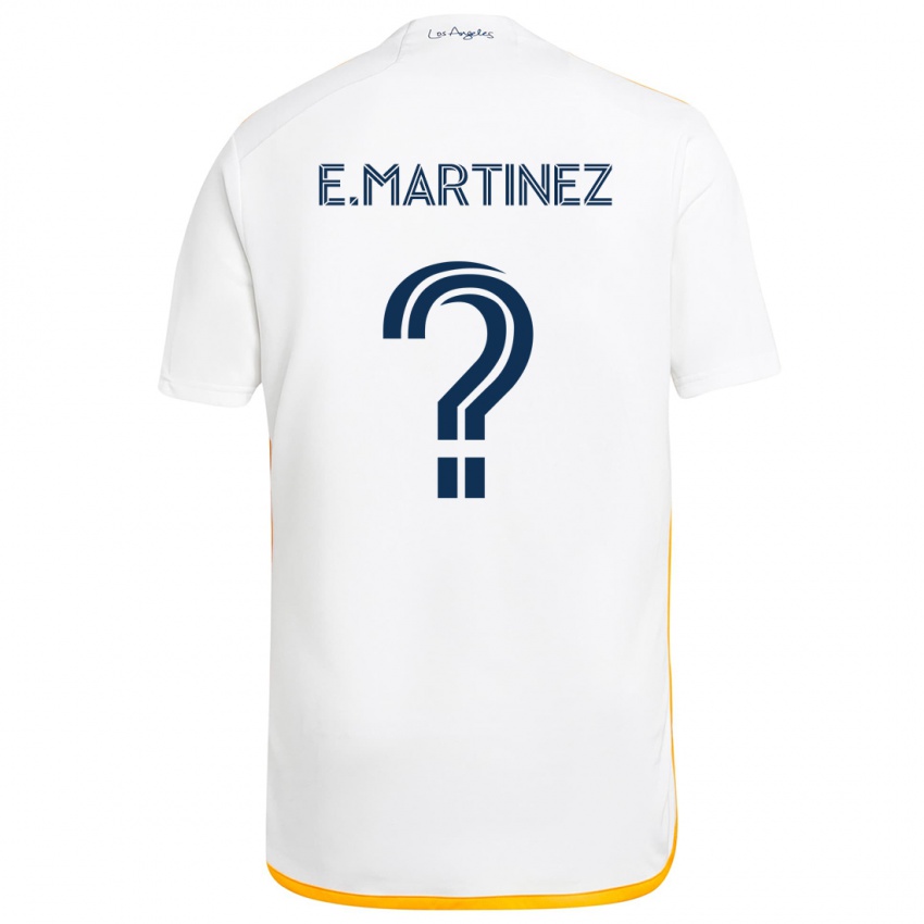 Bambino Maglia Enrique Martinez #0 Bianco Giallo Kit Gara Home 2024/25 Maglietta