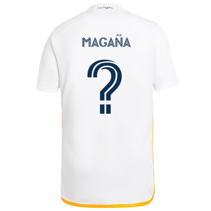 Bambino Maglia Jose Magaña #0 Bianco Giallo Kit Gara Home 2024/25 Maglietta