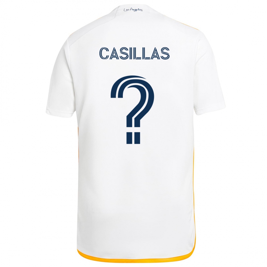 Bambino Maglia Victor Casillas #0 Bianco Giallo Kit Gara Home 2024/25 Maglietta