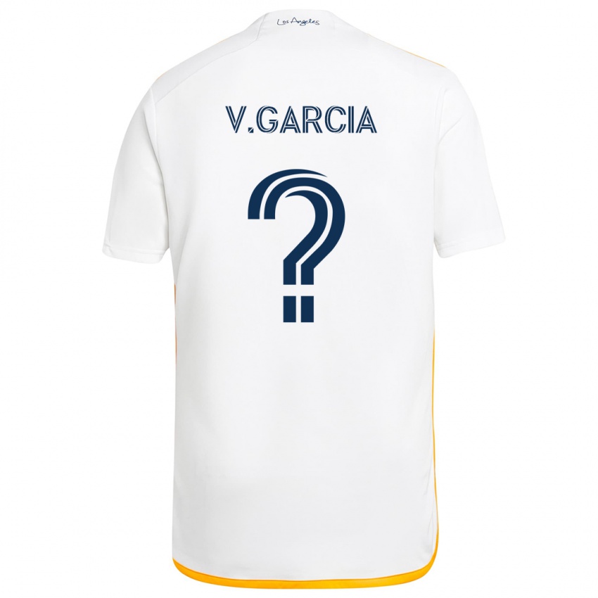 Bambino Maglia Vicente Garcia #0 Bianco Giallo Kit Gara Home 2024/25 Maglietta