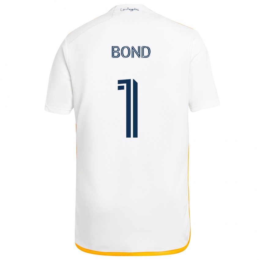 Bambino Maglia Jonathan Bond #1 Bianco Giallo Kit Gara Home 2024/25 Maglietta