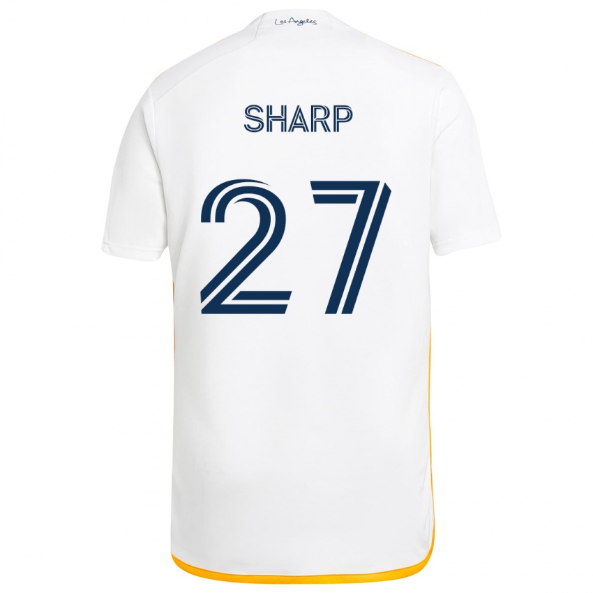 Bambino Maglia Billy Sharp #27 Bianco Giallo Kit Gara Home 2024/25 Maglietta