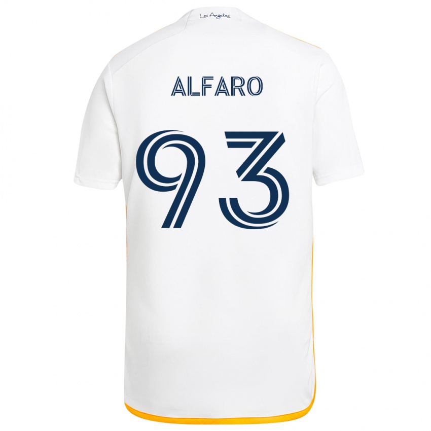 Bambino Maglia Tony Alfaro #93 Bianco Giallo Kit Gara Home 2024/25 Maglietta